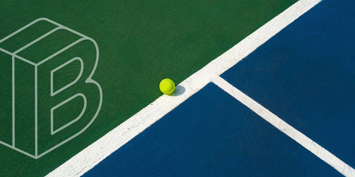 Banner image: a tennis ball sits on a white court line