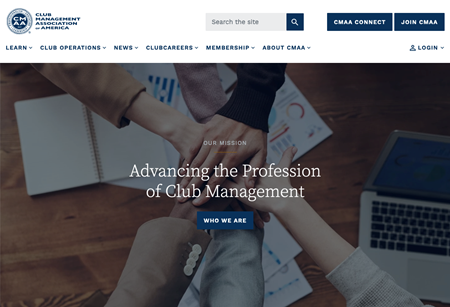 Screenshot of website main page
