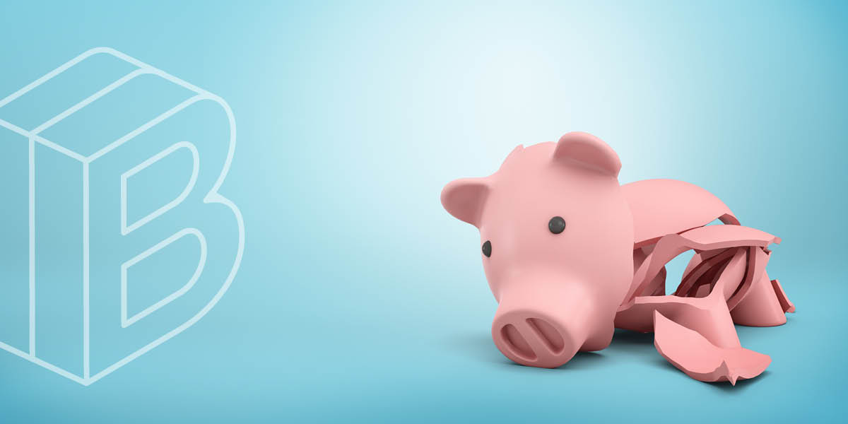 Image of a broken piggy bank