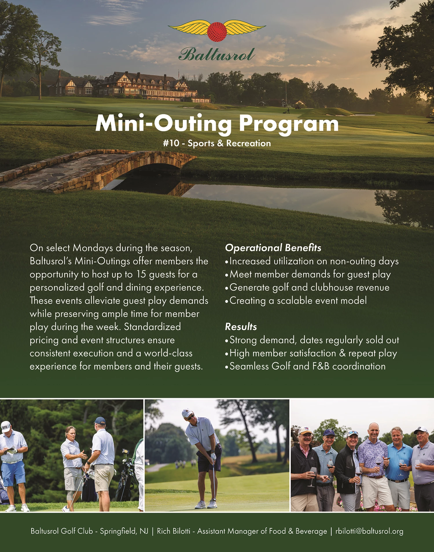 Outing Program Design Mini-Outing Program | CMAA | Idea Fair